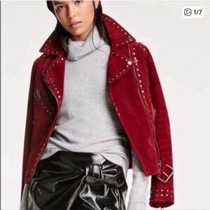 NWOT Blank NYC Suede Studded Moto Jacket